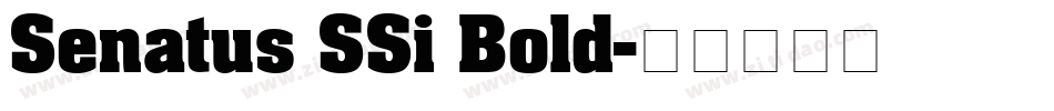 Senatus SSi Bold字体转换